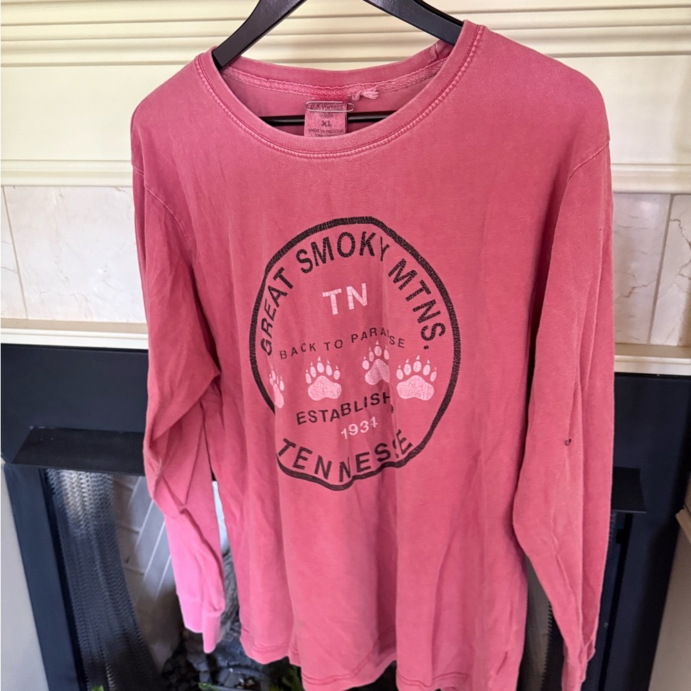 Pink Great Smoky Mountains Long Sleeve Shirt